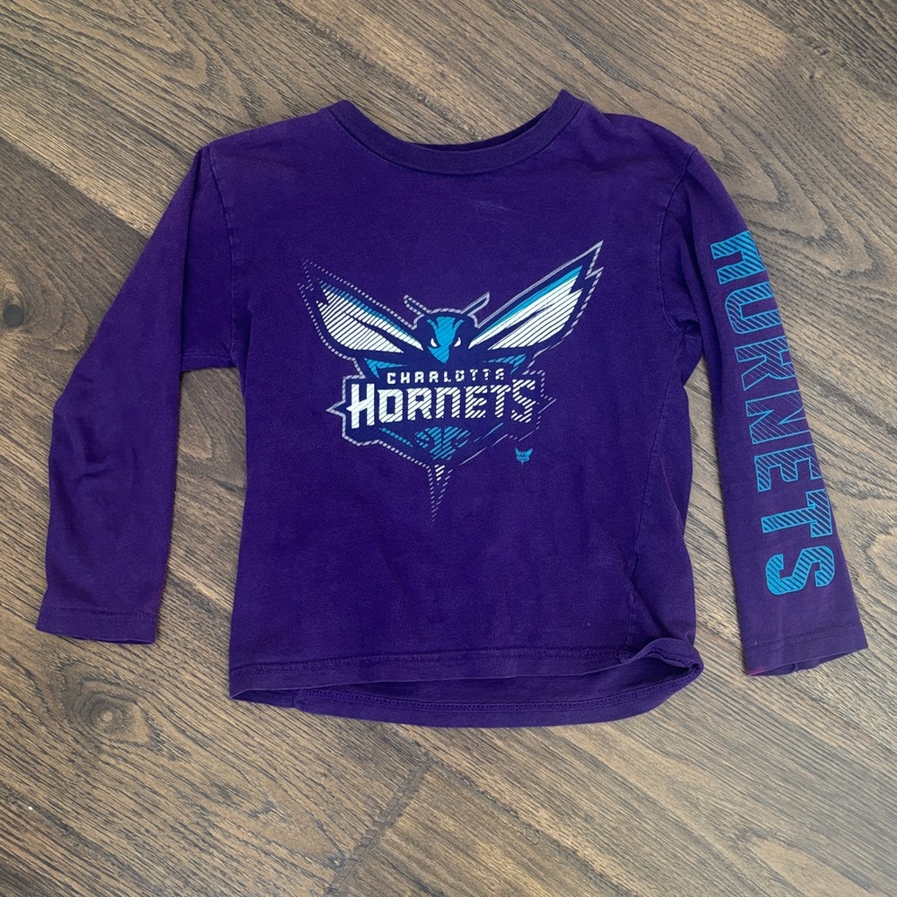 Charlotte Hornets Kids Long Sleeve Shirt - Purple